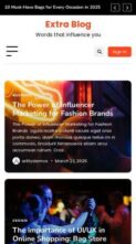 Extra Blog (screenshot mobile)