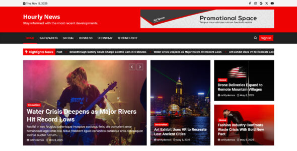 Hourly News (Artify Themes)