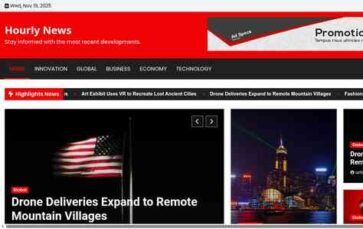 Hourly News (screenshot desktop)