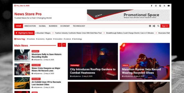 News Store Pro (Artify Themes)
