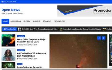 Open News (screenshot desktop)