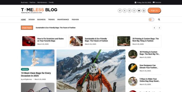 Timeless Blog Pro (Artify Themes)