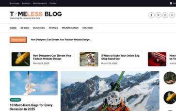 Timeless Blog Pro (screenshot desktop)