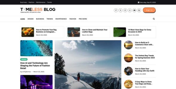 Timeless Blog (Artify Themes)