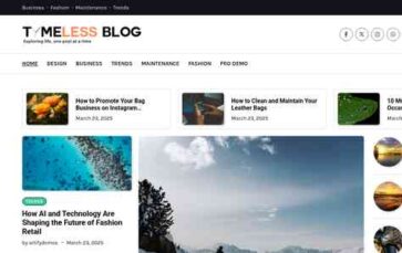 Timeless Blog (screenshot desktop)