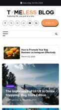 Timeless Blog (screenshot mobile)