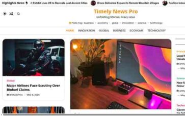 Timely News Pro (screenshot desktop)