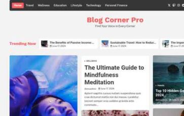Blog Corner Pro (screenshot desktop)