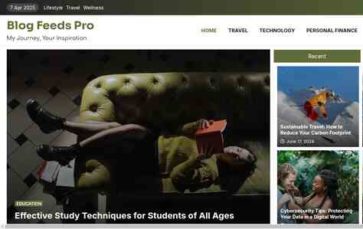 Blog Feeds Pro (screenshot desktop)