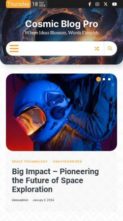Cosmic Blog Pro (screenshot mobile)