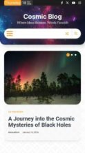 Cosmic Blog (screenshot mobile)
