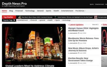 Depth News Pro (screenshot desktop)