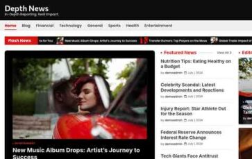 Depth News (screenshot desktop)