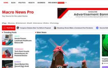 Macro News Pro (screenshot desktop)
