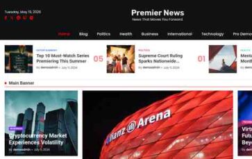 Premier News (screenshot desktop)