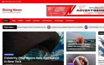 Rising News (screenshot desktop)