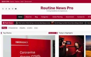 Routine News Pro (screenshot desktop)