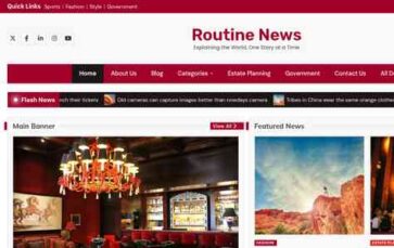 Routine News (screenshot desktop)