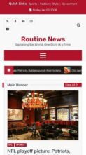Routine News (screenshot mobile)