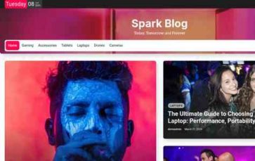 Spark Blog (screenshot desktop)