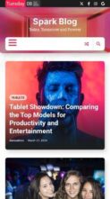 Spark Blog (screenshot mobile)