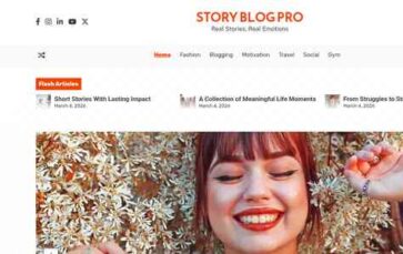 Story Blog Pro (screenshot desktop)