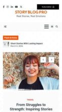 Story Blog Pro (screenshot mobile)