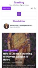 Tune Blog (screenshot mobile)
