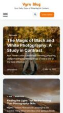 Vyro Blog (screenshot mobile)