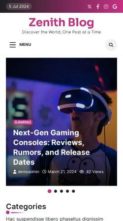 Zenith Blog (screenshot mobile)