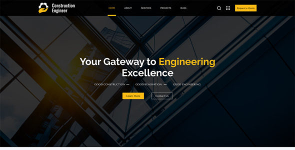 Construction Engineer Pro (Aster Themes)
