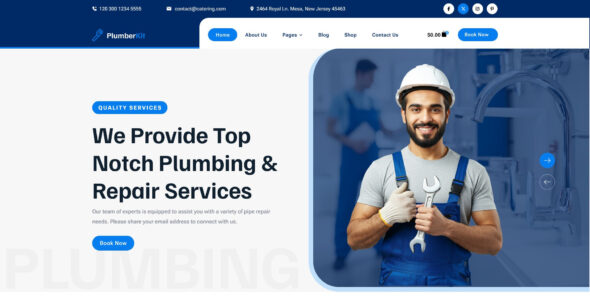 Plumbing Handyman Pro (Aster Themes)