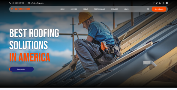 Roof Water Proofing Pro (Aster Themes)