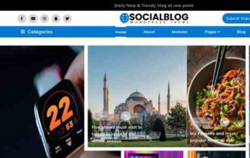 Social Blog Pro (screenshot desktop)