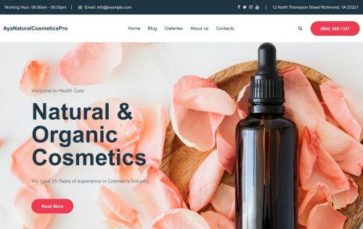 AyaNaturalCosmeticsPro (screenshot desktop)