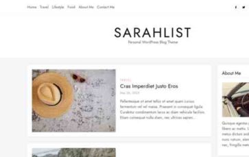 Sarahlist (screenshot desktop)