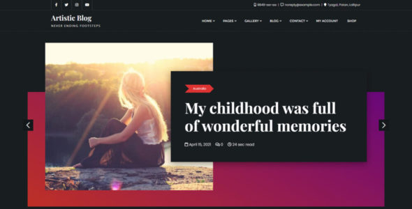 Artistic Blog Pro (Bizberg Themes)
