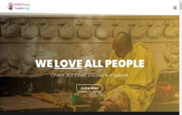 NGO Charity Fundraising (screenshot desktop)