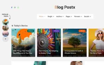 Blog Postx Pro (screenshot desktop)