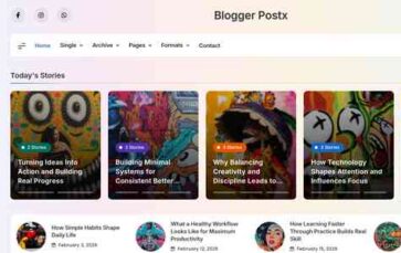 Blogger Postx (screenshot desktop)
