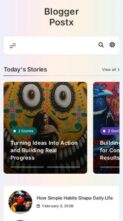 Blogger Postx (screenshot mobile)