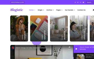 Blogistic Pro (screenshot desktop)