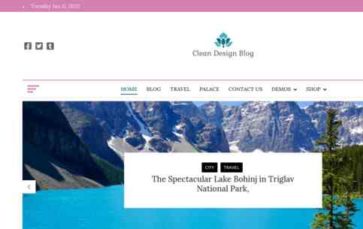 Clean Design Blog Pro (screenshot desktop)