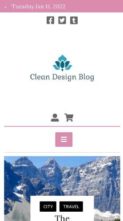 Clean Design Blog Pro (screenshot mobile)