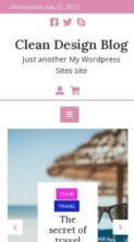 Clean Design Blog (screenshot mobile)