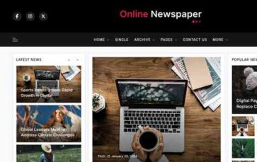 Online Newspaper (screenshot desktop)