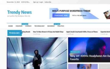 Trendy News (screenshot desktop)