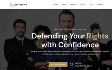 Blockskit Law Firm Pro (screenshot desktop)