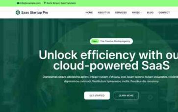 Blockskit SaaS Startup Pro (screenshot desktop)