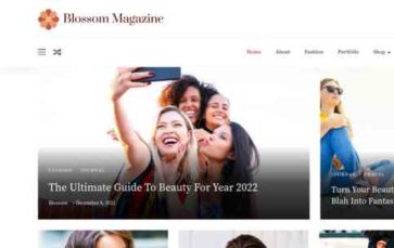Blossom Magazine (screenshot desktop)